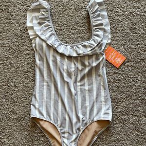 Kortni Jeane Double Ruffle one piece bathing suit